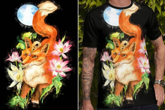 A Fox Watercolor Graphic for Modern Brand Design