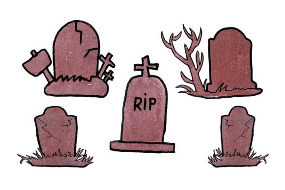A Modern Watercolor Grave Illustration for Crafters