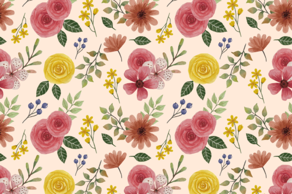 A Vintage Watercolor Pattern for Branding and Packaging Graphics