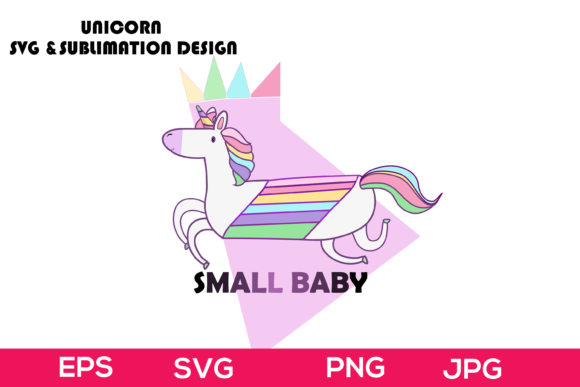 A Watercolor Baby Unicorn Graphics Review for Crafts Content