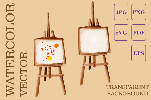 A Watercolor Easel Graphic for Branding and Marketing