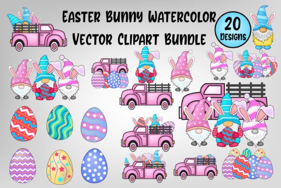 A Watercolor Easter Graphics Bundle for Creators