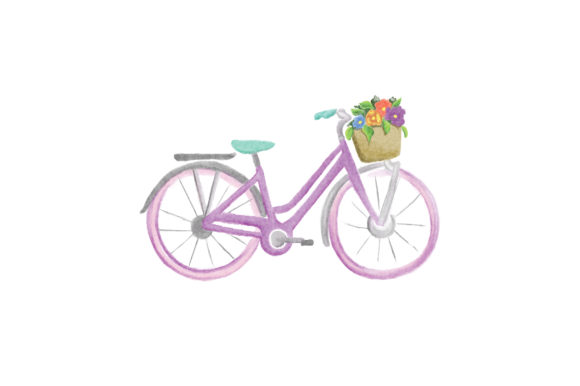 Crafting Elegance: The Watercolor Bicycle Design for Your Projects