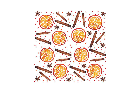 Crafting Festive Elegance with a Watercolor Orange & Cinnamon Pattern