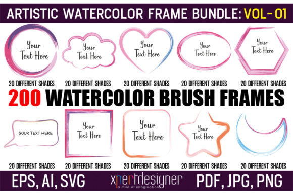Evaluating a Watercolor Frame Bundle for Local Branding Projects