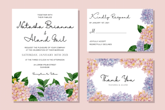 Watercolor Florals for Invitations and Commercial Graphics